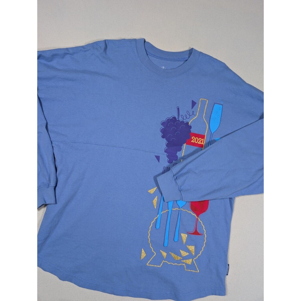 Disney Epcot Food & Wine Festival Spirit Jersey Shirt Adult M Blue 2021 WDW